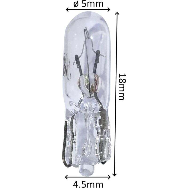 10 pcs T5 12V 1.2W DAshboard Light Bulbs