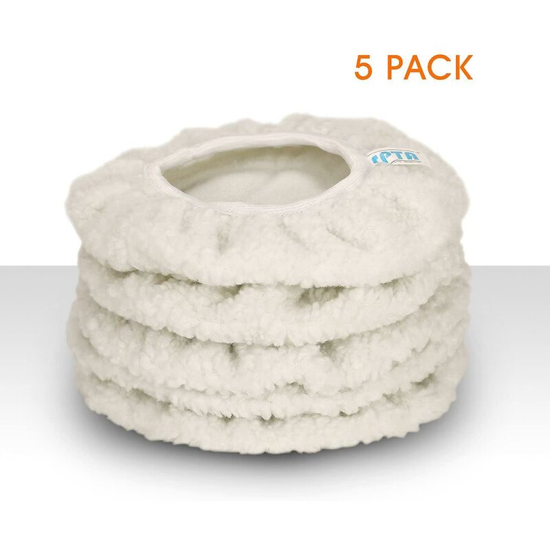 Polishing Bonnet, 5 Pieces (230-250Mm) Polishing Bonnets Electric Bonnets For Car Wool Bonnet Waxing Pads For Most Car