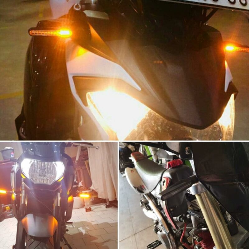 2 pcs Universal Motorcycle LED Turn Signal Light Motorcycle Turn Signals DAytime Running Light Motorcycle Flasher Bulb