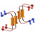 4 pcs 50W 8 Ohm LED Load Resistors Headlight Load Resistor Fog Light Decoder LED Turn Signal Resistor Decoder Wire (Fix