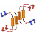 4 pcs 50W 8 Ohm LED Load Resistors Headlight Load Resistor Fog Light Decoder LED Turn Signal Resistor Decoder Wire (Fix