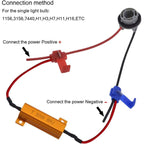 4 pcs 50W 8 Ohm LED Load Resistors Headlight Load Resistor Fog Light Decoder LED Turn Signal Resistor Decoder Wire (Fix