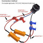 4 pcs 50W 8 Ohm LED Load Resistors Headlight Load Resistor Fog Light Decoder LED Turn Signal Resistor Decoder Wire (Fix