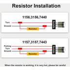 4 pcs 50W 8 Ohm LED Load Resistors Headlight Load Resistor Fog Light Decoder LED Turn Signal Resistor Decoder Wire (Fix