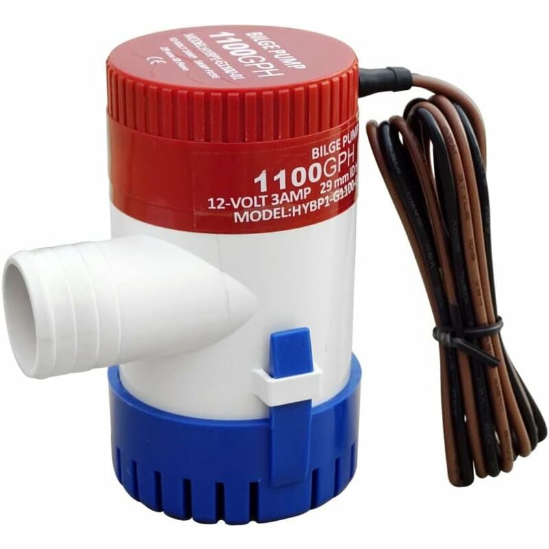 Marine Electric Bilge Pump 1100Gph 12V For Boat Caravan Rv Submersible Non-Automatic
