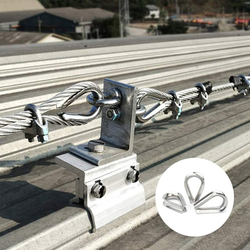 50 pcs M2 304 Stainless Steel Wire ROpe Thimbles Heart Thimble For Steel Cable For 2Mm Wire ROpe