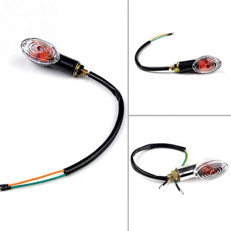 4 pcs Motorcycle Indicators Mini Turn Signal Lights 12V Waterproof Universal For Motorcycle Scooter Quad Cruiser Off