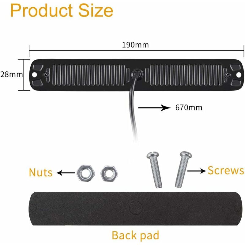 2 X 24LED Strobe Lights 12-24V Ultra Slim Emergency Hazard Light LED Emergency Strobe Lamp For Construction Truck Car