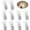 10 pcs S25 P21/5W Bay15D 1157 Bulb 12V 21W Original Tail Brake Light Bulb - Warm White