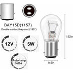 10 pcs S25 P21/5W Bay15D 1157 Bulb 12V 21W Original Tail Brake Light Bulb - Warm White