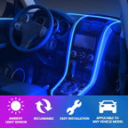 5M Car Interior Lighting,LED Car Interior,5V El Wire LED Light Strip For Car Interior,LED Car Interior Light Wire,Auto