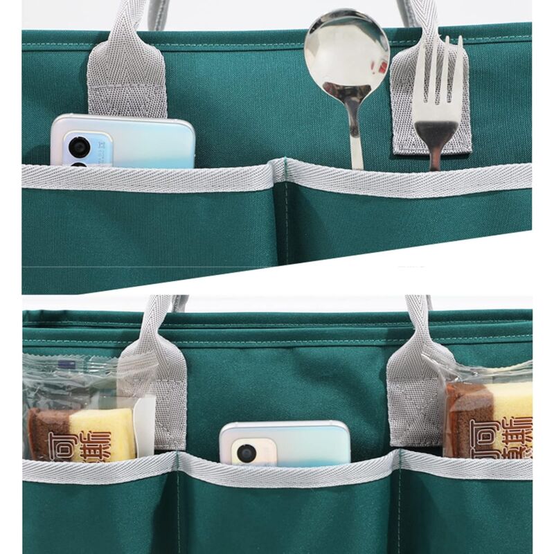 Insulated Lunch Bag, Large Capacity Lunch Bag, Cooler Bag With Multiple Pockets For Office Work, Picnic Shopping (DArk