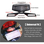 Motorcycle LED Tail Light With License Plate Lamp Holder Integrated Turn Signals Brake Light Universal For Motorcycle