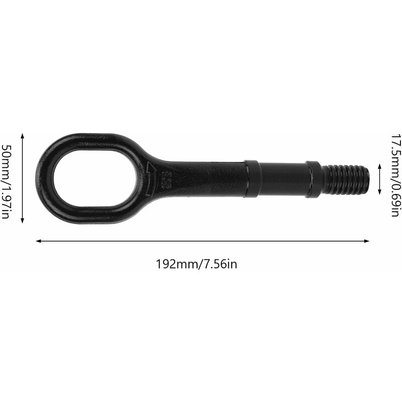 Tow Hook Screw, Metal Car Tow Hook Heavy Duty Towing Hook Bumper Trailer Ring 1T0 805 615 A Replacement For Cc For
