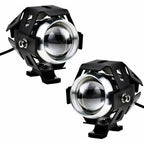 2 pcs 125W Motorcycle Headlight Extra LED Fog Light Motorbike Spotlight 1200Lm U5 Waterproof Motorcycle Scooter 4