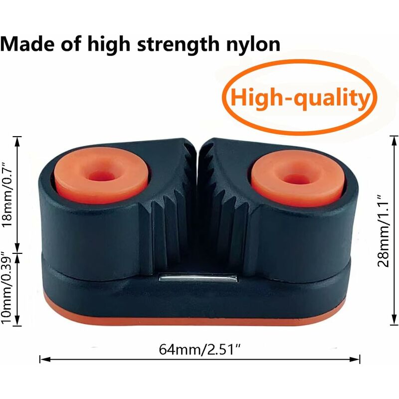Ball Bearing Cam Cleat Marine Boat Quick Entry ROpe Cam Cleat Wire Fairlead Sailing Sailboat Equipment