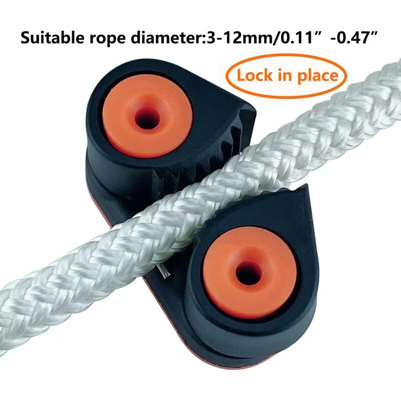 Ball Bearing Cam Cleat Marine Boat Quick Entry ROpe Cam Cleat Wire Fairlead Sailing Sailboat Equipment