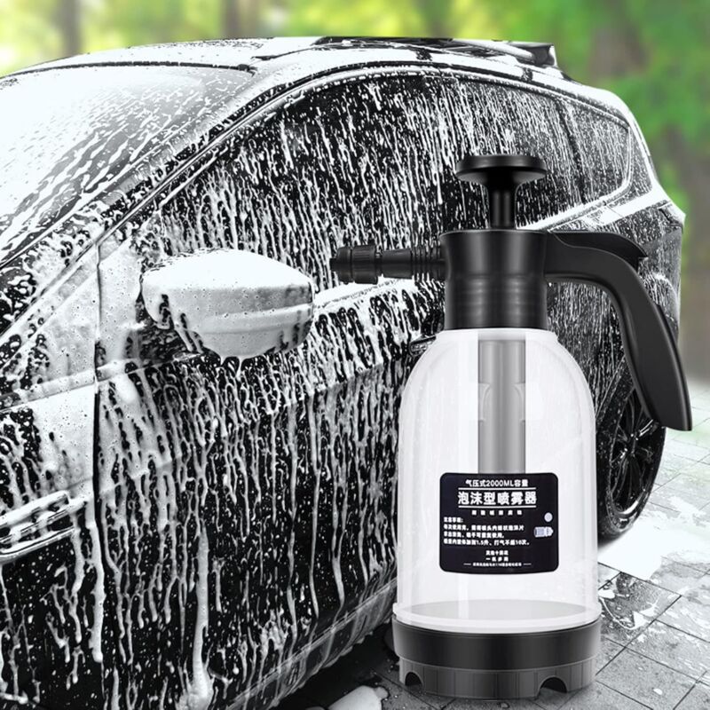 2L Pressure Sprayer, Car Hand Pump Foam Cannon, Portable Pressurized Water Mist Sprayer, Car Snow Foam Lance