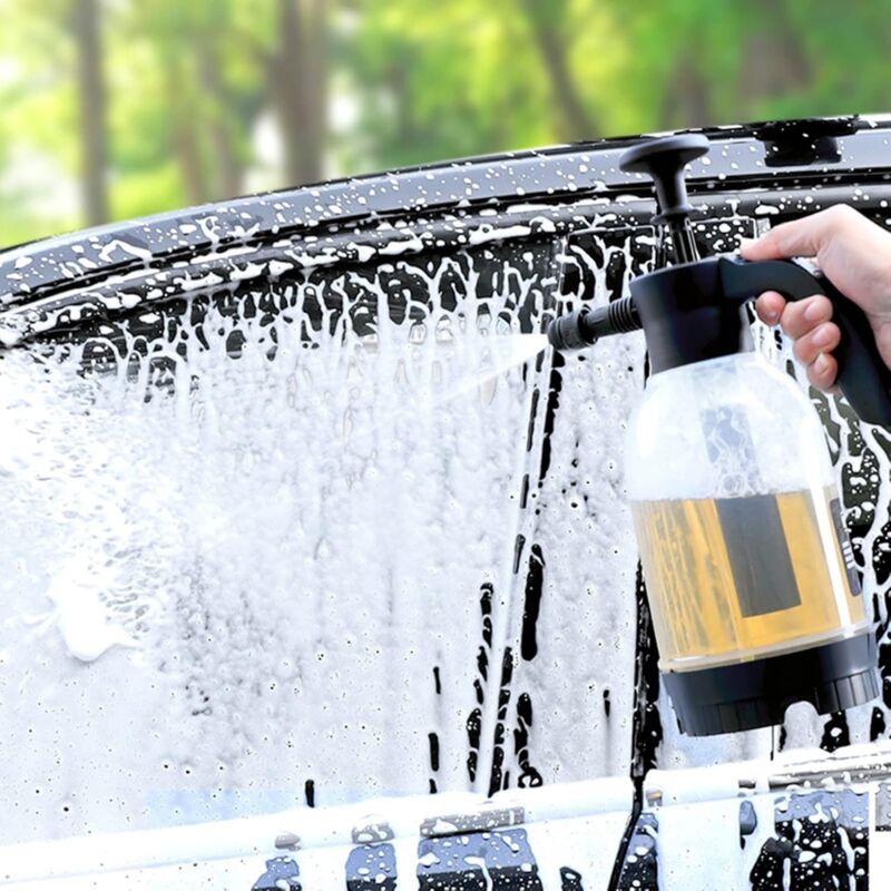 2L Pressure Sprayer, Car Hand Pump Foam Cannon, Portable Pressurized Water Mist Sprayer, Car Snow Foam Lance