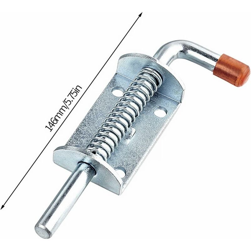 4 pcs Trailer Modification Accessories Zipper Pull 10Mm Thick Trailer Handle Spring Buckle Utv Trailer Lock (Silver,