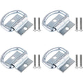 4 pcs Tie Down Rings, D-Ring Trailer Tarpaulin Tie Downs With Screws For Boats, Trucks, Vans And Homes
