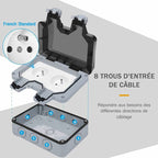 Waterproof Socket Double Outdoor Electrical Socket Ip66 Waterproof Wall Socket 16A
