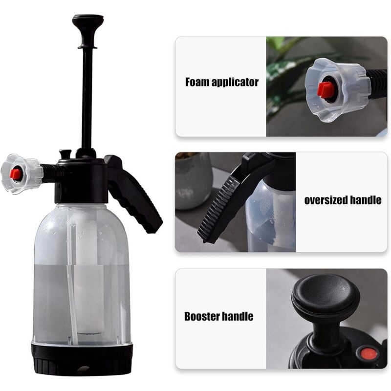 Pressure Sprayer, 2L Portable Lawn Foamer - Rich Foam Spray Tool For Home, Lawn, Garden, Car Detailing