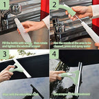 Green Car Window Cleaning Squeegee For Interior And Exterior