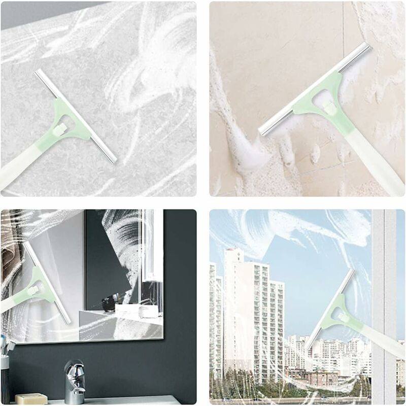 Green Car Window Cleaning Squeegee For Interior And Exterior