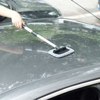 Windshield Cleaning Brush, Car Window Wash Brush With Extendable Handle Microfiber Pad 180 Degree ROtation Defogger