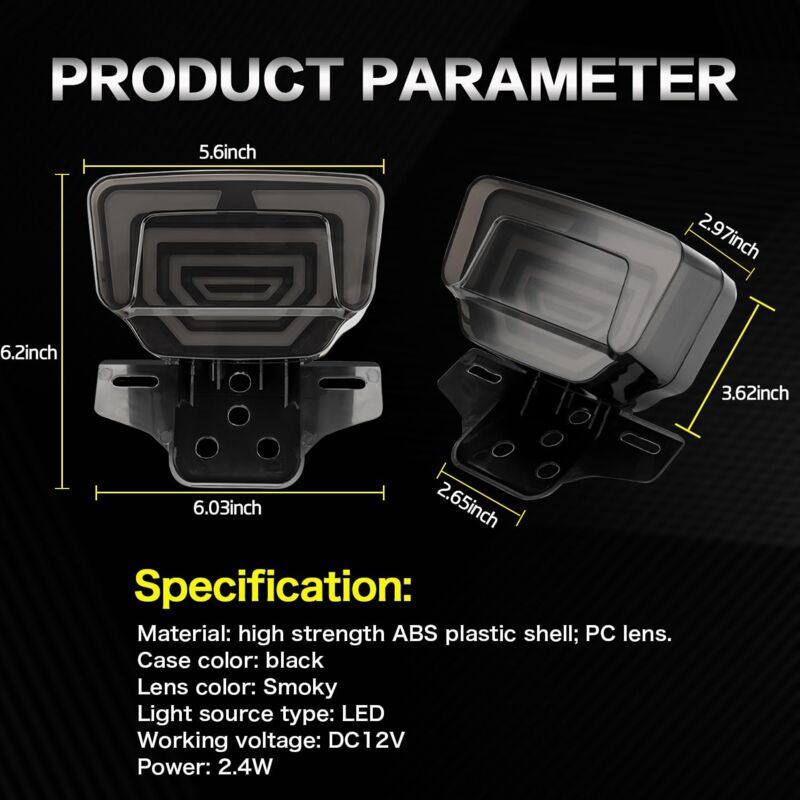 LED Motorcycle Tail Light Integrated Turn Signal,LED Brake Light,Driving Light With Waterproof License Plate Holder For