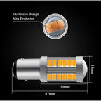 Amber 1157 Ba15D P21/5W 5630 33Smd Car LED Bulbs Canbus 900Lm Super Bright Front And Rear Turn Signal Light Indicator