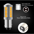 Amber 1157 Ba15D P21/5W 5630 33Smd Car LED Bulbs Canbus 900Lm Super Bright Front And Rear Turn Signal Light Indicator