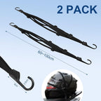 Bungee Cords With Hooks, 2 Pieces Adjustable Luggage Straps, Elastic Strap With 4 Sliding Buckles For Motorcycle Helmet