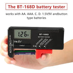 Digital Battery Tester, Universal Battery Tester, Battery Tester, For Aa, Aaa, C, D, Pp3, 9V, 1.5V, Button Cell