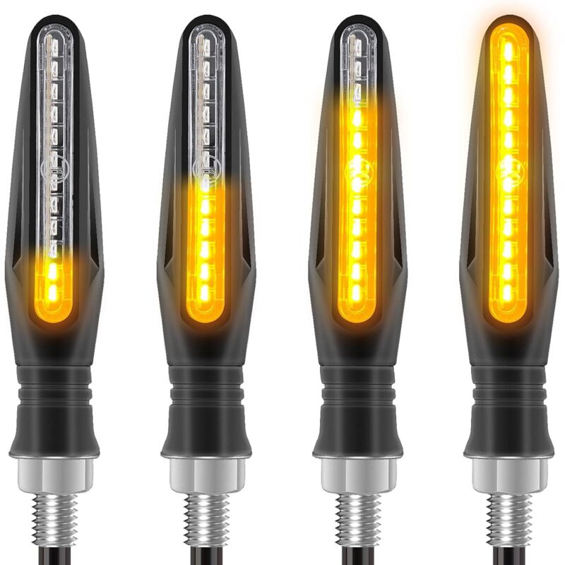 4 pcs Motorcycle Turn Signal Indicator Light 12V 12 LED Bulbs