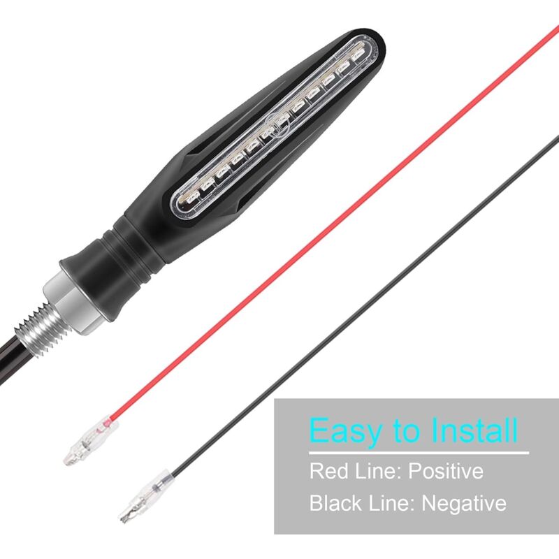 4 pcs Motorcycle Turn Signal Indicator Light 12V 12 LED Bulbs