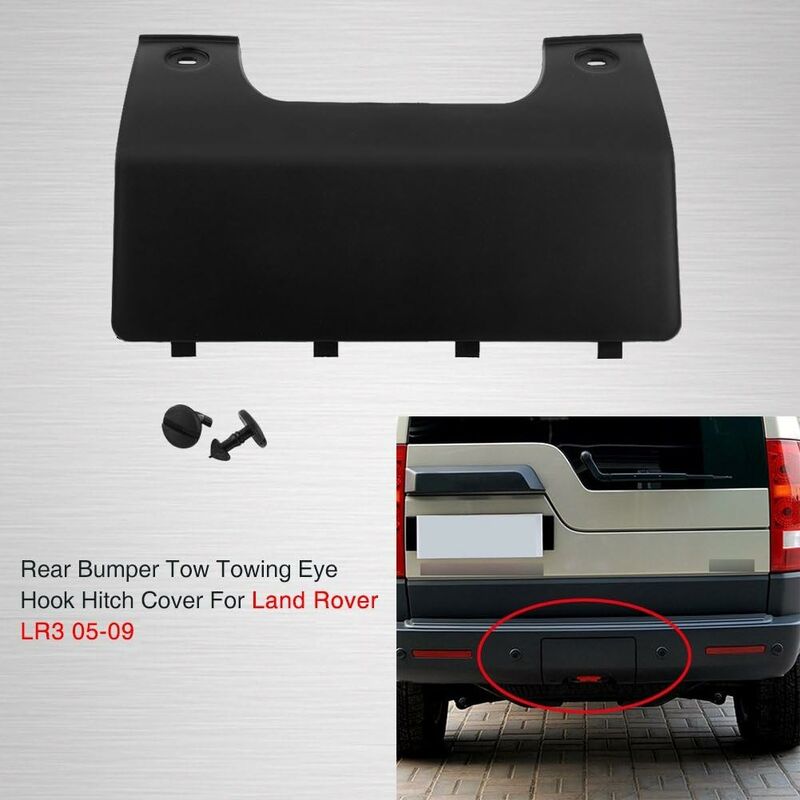 Tow Hook Cover, Rear Trailer Tractor Eye Cab Hook For Bumper Car Lr3 05-09 Lr4 10-12 Dpo 500011Pcl