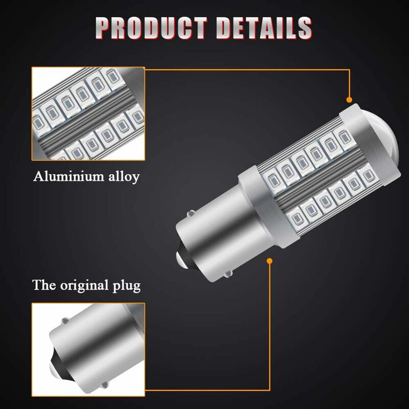 4 X 1156Ba15S LED Bulb Red Super Bright 6000K 5630 33 Smd Backup Light Parking Reverse Position Rear Fog Light Bulb 12V