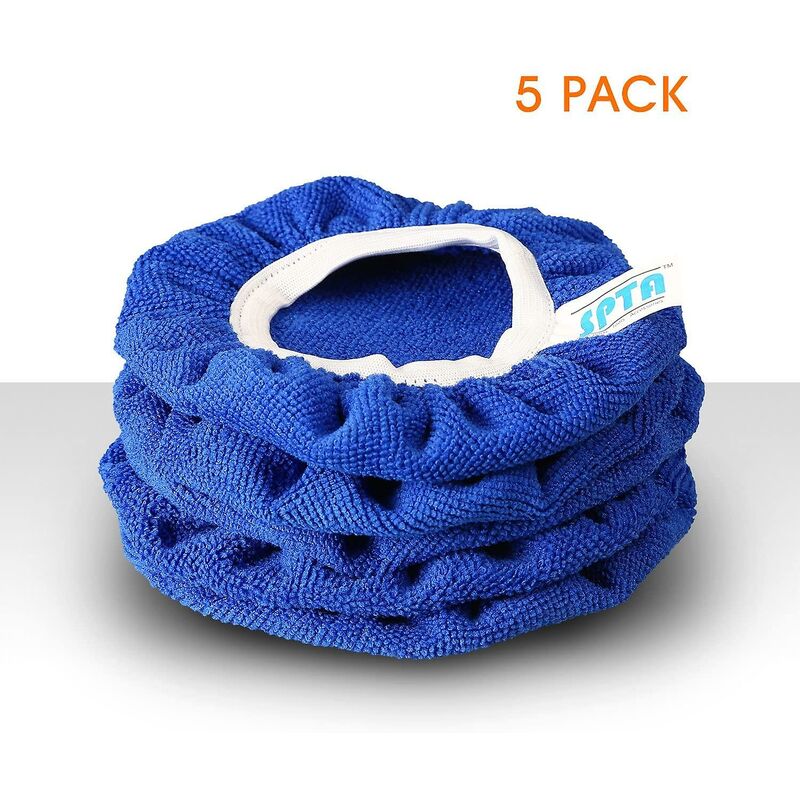 5 pcs (125-150Mm) Buffing Bonnets Microfiber Polishing Bonnets Set Polishing Buffing Bonnets Electric Bonnets For