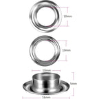 Grommet Kit Tools 10Mm Metal Eyelets Sets 100 Set Grommets Eyelets Kit For Canvas Tarpaulin Tent Repair Silver (2/5