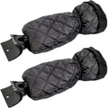 2 Pack Car Ice Scraper - Car Windshield Scraper Window Glove, Snow Scrapers With Waterproof Lining, Removes Ice And