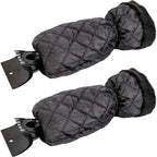 2 Pack Car Ice Scraper - Car Windshield Scraper Window Glove, Snow Scrapers With Waterproof Lining, Removes Ice And