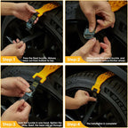 10 pcs Car Snow Socks 185-225 Mm, Yellow Snow Chains, Adjustable Emergency Traction Cables Anti-Slip Car Tire Chain,