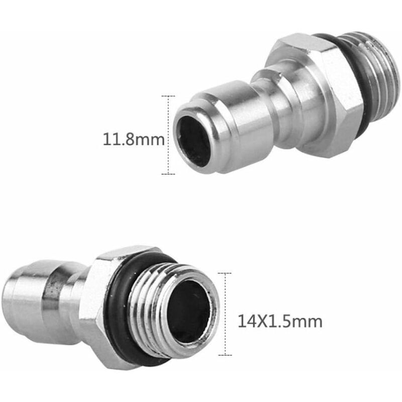 High Pressure Sprayer Nozzle Connectors, M14 Thread, 1/4 Quick Connector, Hose Connection Parts, Snow Foam Bottle