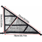 Ceiling Cargo Net - Triangle Car Ceiling Cargo Net Pocket Storage Net - Adjustable Double Layer Mesh ROof Organizer