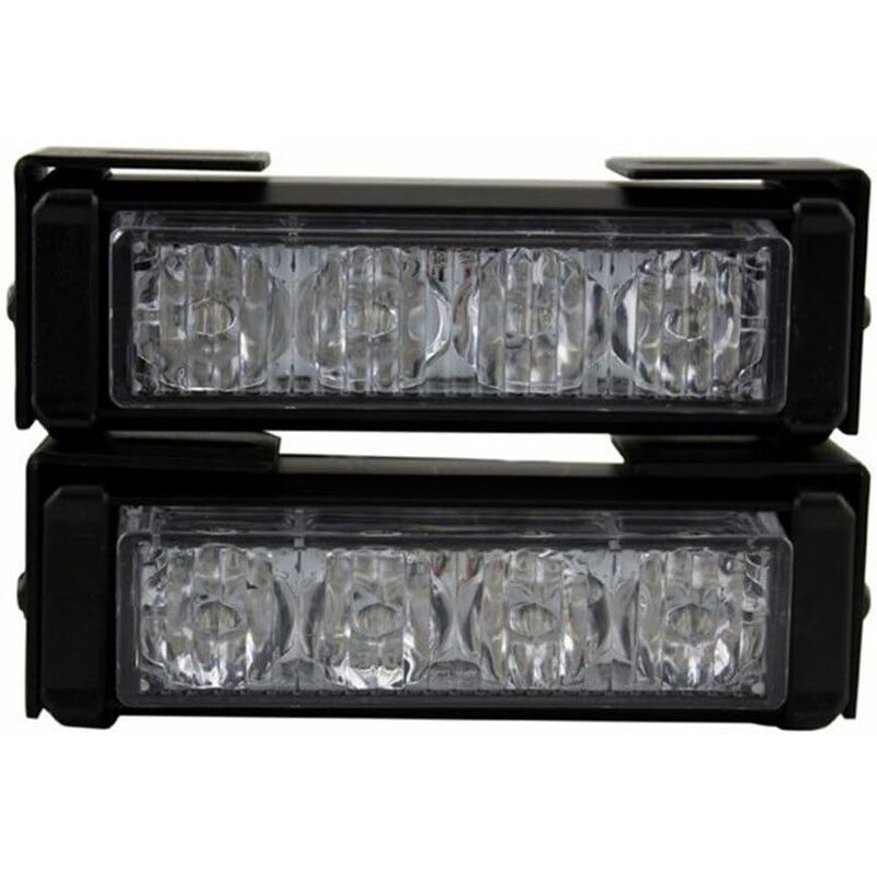Strobe Lights, 2 pcs 8 LEDs Emergency Strobe Warning Lights Emergency Flashing Warning Lights 12V Universal For Car