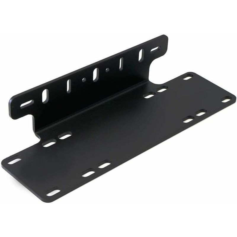 Universal Black Alloy License Plate Holder Front Bumper LED Bar And Work Lights License Plate Mounting Bracket For 4X4