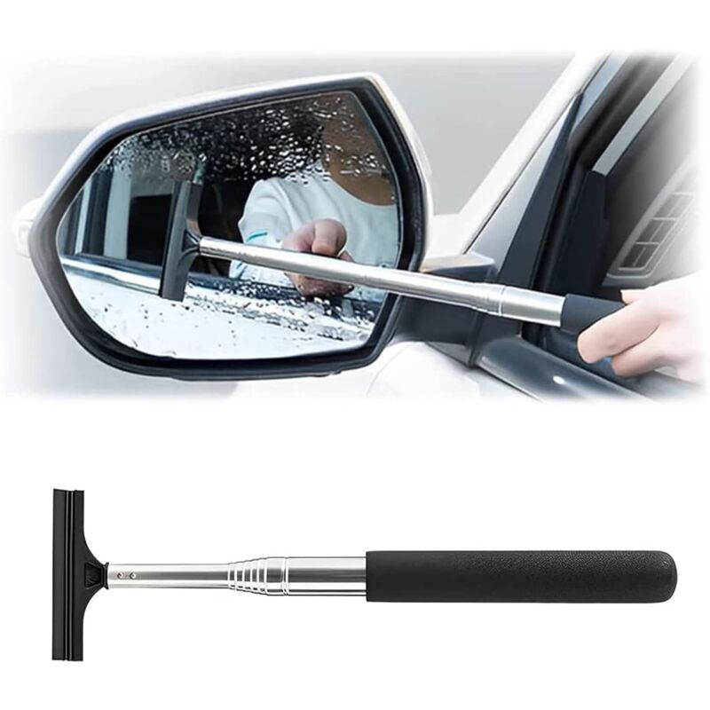 Professional Car Window Squeegee, Retractable Rearview Mirror Wiper, Expansion Length Is Up To 98Cm