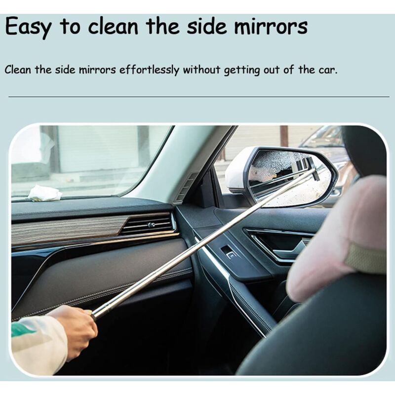 Professional Car Window Squeegee, Retractable Rearview Mirror Wiper, Expansion Length Is Up To 98Cm